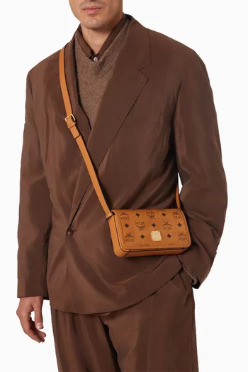 حافظة هاتف آرين صغيرة قنب بنقشة فيزيتوس بحروف شعار الماركة