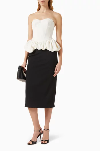 فستان ميستيك متوسط الطول كريب