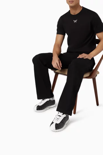 سنيكرز ديامانتي لو أسفل الكاحل جلد بنقشة فيزيتوس