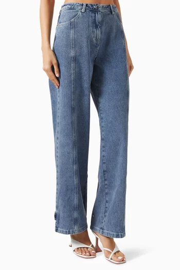 بنطال جينز سابرينا بقصة ساق مستقيمة دينم