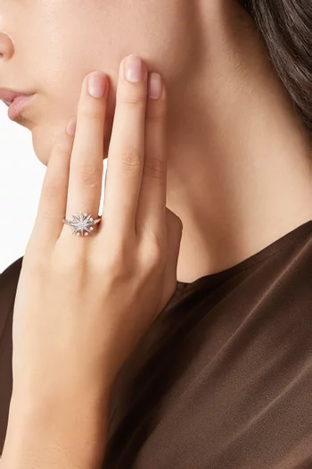 خاتم ستارلايت ميني ايكونز ذهب أبيض عيار 18