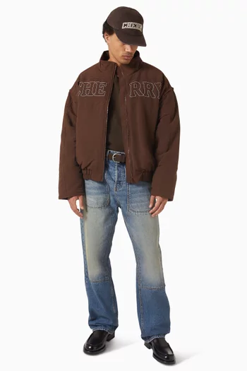 Pit Crew Puffer Jacket in Nylon