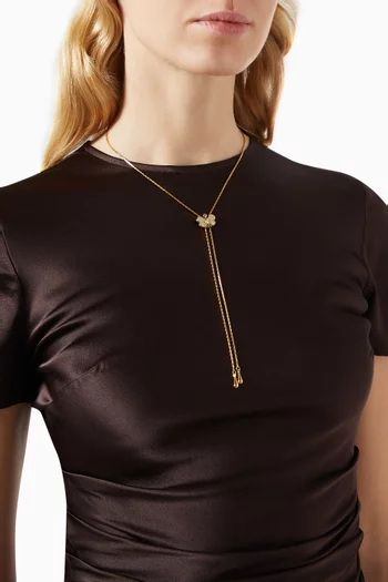 قلادة بتصميم سلسلة بحلقات مسطحة فينتج من الثمانينيات