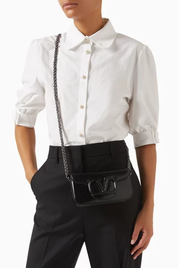 Valentino Garavani Locò Small Shoulder Bag in Leather