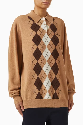 تي شيرت بولو بسحّاب كشمير