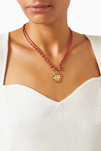 The Ibiza Sun Necklace in 14kt Gold-plated Brass