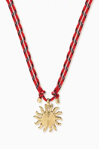 The Ibiza Sun Necklace in 14kt Gold-plated Brass