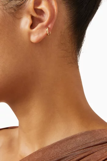 Sicily Huggie Earrings in Gold-plated Brass