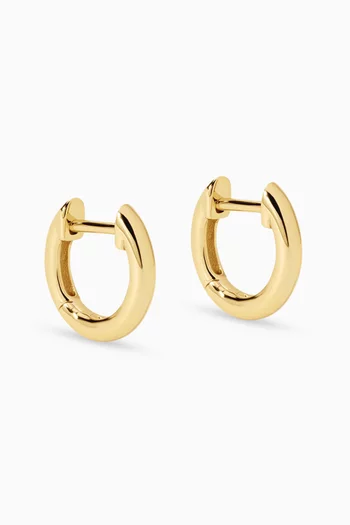 Sicily Huggie Earrings in Gold-plated Brass