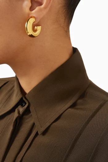 Noemi Hoop Earrings in Gold-plated Brass
