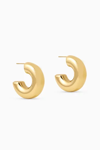 Noemi Hoop Earrings in Gold-plated Brass