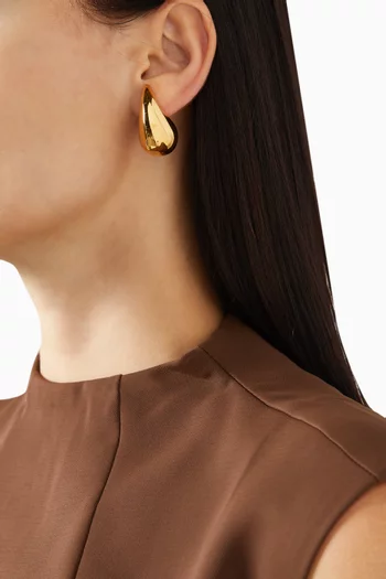 Gia Hoops in Gold-plated Brass