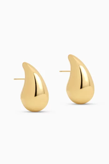 Gia Hoops in Gold-plated Brass