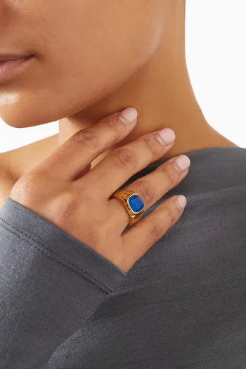 The Valencia Statement Ring in Gold-plated Brass