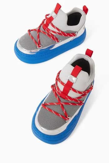 سنيكرز أسفل الكاحل بأربطة للتنزه