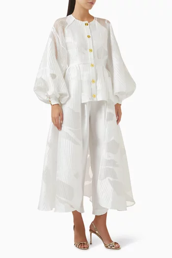 Puffed-sleeve Blouse