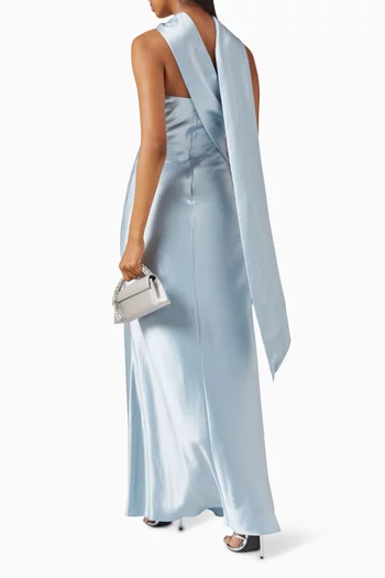 The Lilia Maxi Dress in Satin