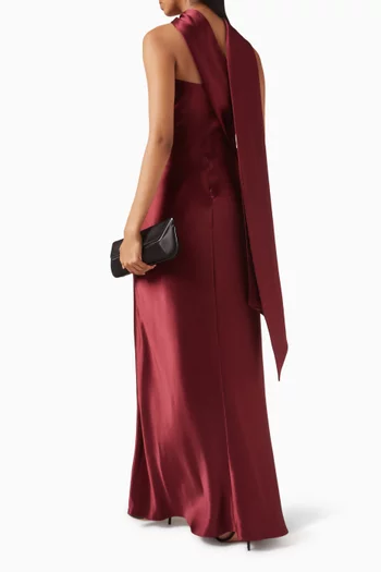 The Lilia Maxi Dress in Satin