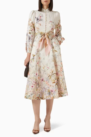 Rebellion Button Dress in Linen