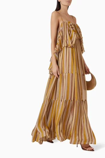 فستان ربيلين بوهيمين سهل الارتداء فيسكوز