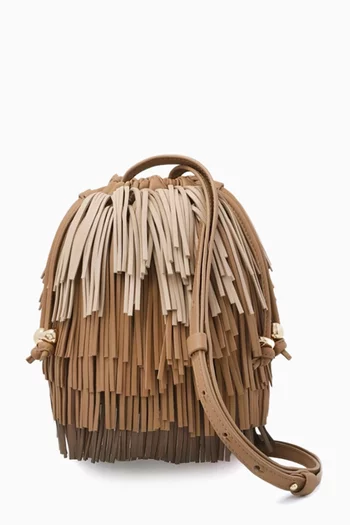Fringe Crossbody Bag in Sheep Leather
