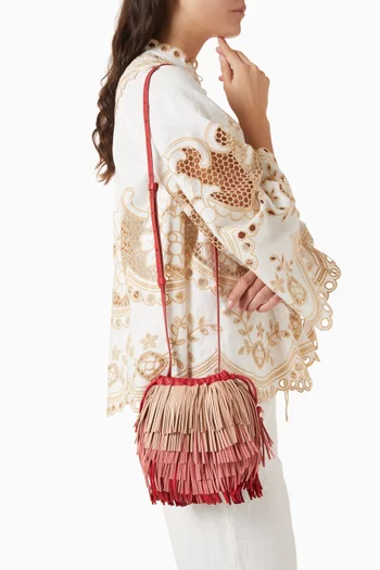 Fringe Crossbody Bag in Sheep Leather