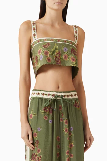 بلوزة سينجا قصيرة مزيج فيسكوز