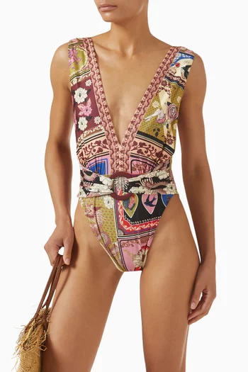 لباس سباحة إينا قطعة واحدة بظهر مكشوف