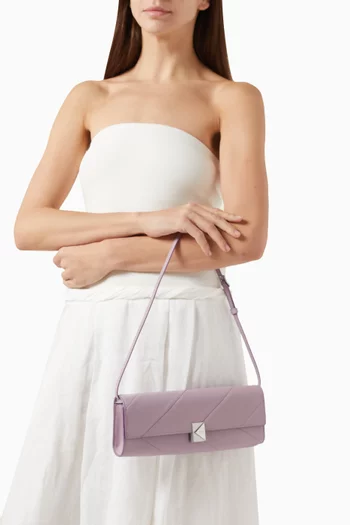 Mini Deco Shoulder Bag in Glazed Leather