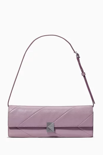 Mini Deco Shoulder Bag in Glazed Leather
