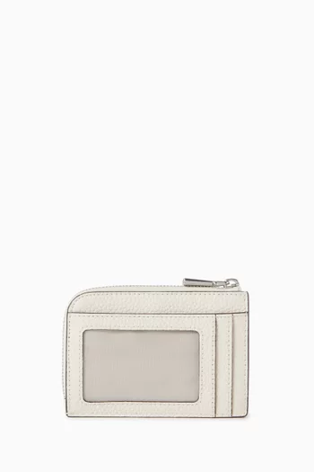 حافظة بطاقات ميني بسحّاب جلد