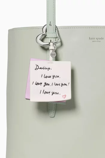 Love Notes Bag Charm in Leather