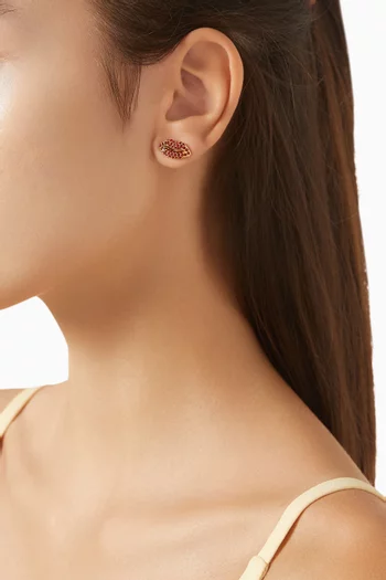 أقراط هيت ذا تاون على شكل شفاه معدن مطلي