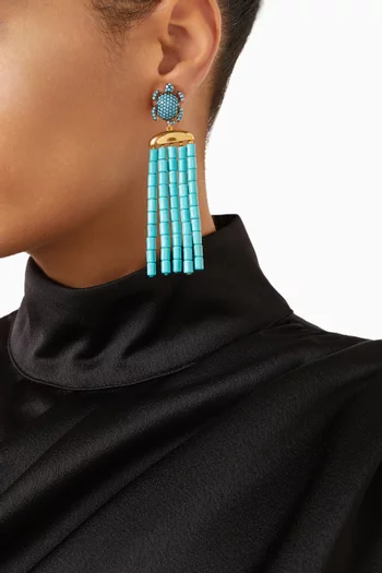 أقراط سيردارينو بودروم برونز مطلي ذهب عيار 24