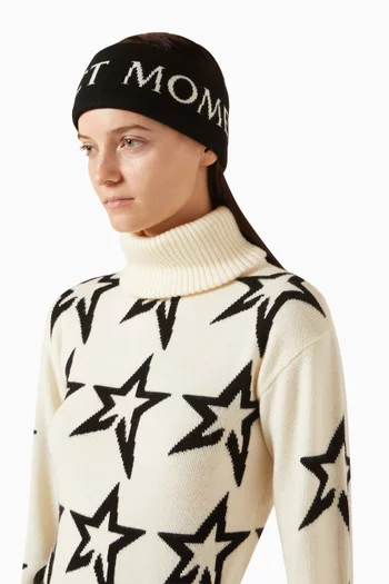 طوق رأس بي ام بنقشة هاوندزتوث صوف مارينو