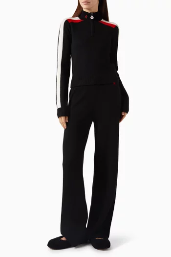 Chalet Wide-leg Knit Pants in Merino Wool