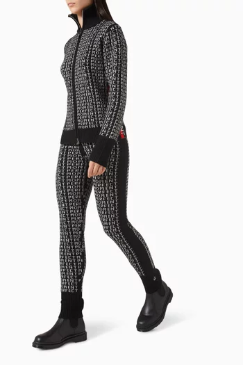 Monogram Leggings in Merino Wool