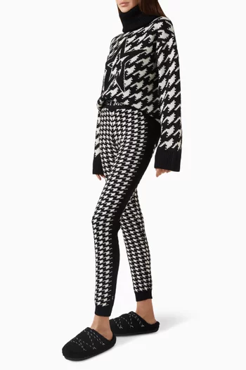 Houndstooth Leggings in Baby Merino Wool