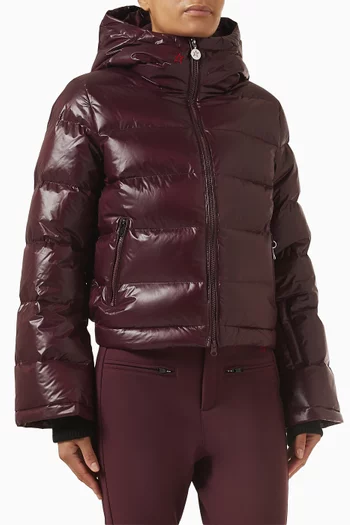 جاكيت تزلج بولار واسع مبطن بالزغب