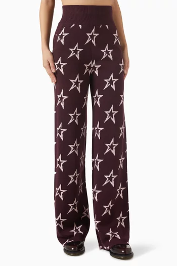 Chalet Wide-leg Knit Pants in Merino Wool