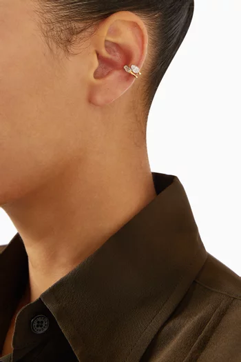 قرط منفرد وورث إت بتصميم محيط بالأذن فضة إسترلينية مطلية ذهب عيار 24