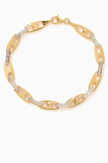 Interlocked Bracelet in 24kt Gold-plated Sterling Silver