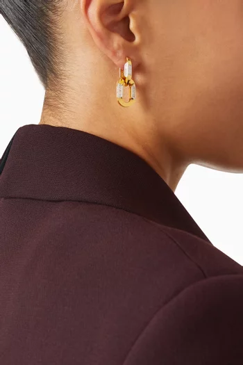 أقراط لوفينج إت فضة إسترلينية مطلية ذهب عيار 24