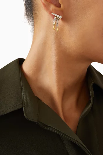 أقراط متدلية فروم ناو أون فضة إسترلينية مطلية ذهب عيار 24