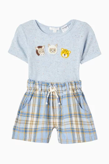 لباس قطعة واحدة برقعات حيوانات