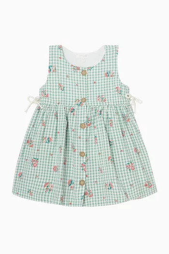 Frida Gingham Dress in Organic Cotton