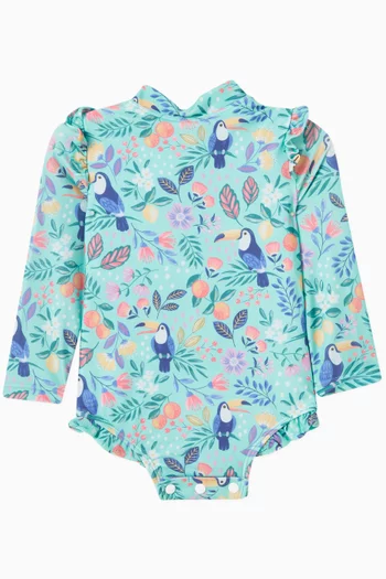 Frilled One-piece Swimsuit