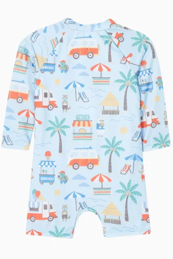 Chameleon Long-sleeve Sunsuit