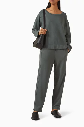 Slouchy Ankle Pants in Organic-cotton