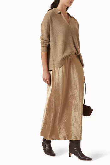 تنورة بقصة مائلة وسهلة الارتداء ستان